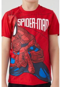 Resim Spiderman The Flying Hero Kırmızı Erkek Çocuk Kısa Kol Pijama Takım 5274-32939 Kırmızı 
