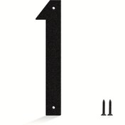 Resim 7.62/10.16/12.7 cm Siyah Metal Adres Numaraları - Modern Dış Mekan Ev Numaraları, Toz Kaplamalı Hava Koşullarına Dayanıklı Çelik, Montaj Vidaları Dahil Duvara Monte Posta Kutusu Numaraları 