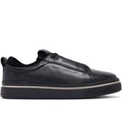 Resim Derimod Erkek Siyah Bağcıklı Kalın Tabanlı Deri Sneaker,Kışlık Spor Ayakkabı 25WFD655018 