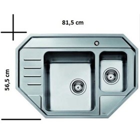 Resim Teka Stage 60 E Düz Çelik Köşe Eviye 