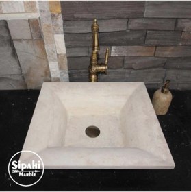 Resim Genel Markalar Traverten Modern Dizayn Kare Lavabo 