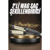Resim Mey İthalat Bfs Ikili Wag Maşa Saç Şekillendirici Seramik Kaplama Isı Ayarlı 