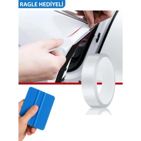 Resim Özgürceseç Araç Kapı Eşik Kaput Çizik Önleyici Şeffaf Koruma Folyosu - Ragle Hediyeli 