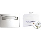 Resim Geseus Klozet Kapak Örütüsü 5 Paket 1250 Adet+Palex Çelik Klozet Örtü Dispenseri-3802-2 