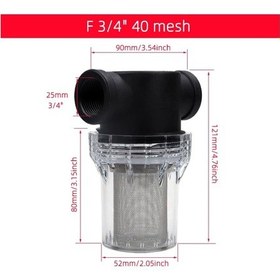 Resim 40 Mesh Ön Filtre Kendiliğinden Boşalan Su Borusu Filtrasyonu 1/2 İnç 3/4 İnç 1 F 0.75 İnch 40 Mesh '+3'lü Yedek Filtre Seti 