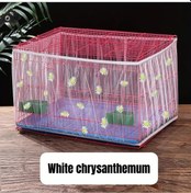 Resim Gateesat Kafes Ağı - 66 Cm Yüksek Çiçek Desenli Su Geçirmez Kuş Kafesi Tülü 