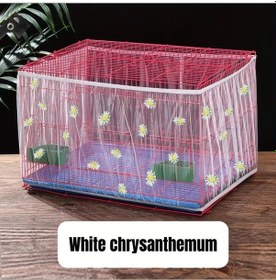 Resim Gateesat Kafes Ağı - 66 Cm Yüksek Çiçek Desenli Su Geçirmez Kuş Kafesi Tülü 