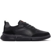 Resim Derimod Erkek Siyah Bağcıklı Kalın Tabanlı Deri Sneaker 24SFD623518 