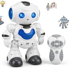Resim Robotech Akıllı Dans Eden Işıklı Uzaktan Kumandalı Robot Sesli Müzikli Hareketli - Mavi 