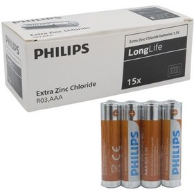 Resim Philips Uyumlu Longlife Extra Zinc-carbon İnce Kumanda Kalem Pili Aaa 60'lı Paket -206784 