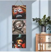 Resim Ahşap Katlanabilir 3lü Tablo - Tbl0120 