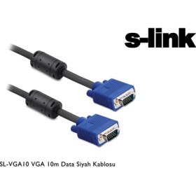 Resim TeknoKapsül S-Link SL-VGA10, 15PIN, Iki Ucu Erkek, 10MT, VGA Kablosu 