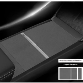 Resim Hightower Tesla Model 3/y Highland 2024-2025 Gri Konsol Kapağı Koruyucu Aksesuar 