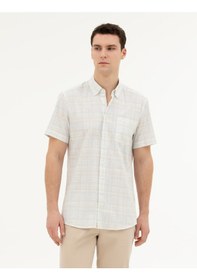 Resim Pierre Cardin Erkek Taş Gömlek Kısa Kollu 50284924-vr049 Taş 