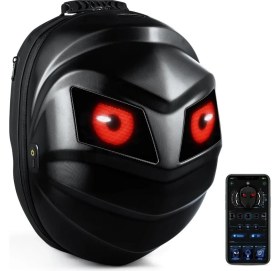 Resim LED Gözlü Motosiklet Kask Sırt Çantası 