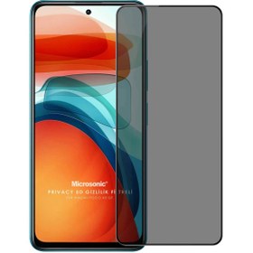 Resim Xiaomi Poco X3 GT Privacy 5D Gizlilik Filtreli Cam Ekran Koruyucu Siyah Microsonic