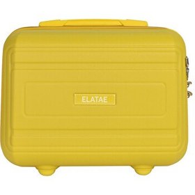 Resim Elatae V305 Kırılmaz Omuz Askılı Şifreli Sarı Makyaj Çantası El Valizi 