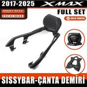 Resim Xmax Ironmax Techmax 250/300 2018-2025 Sissybar-çanta Demiri Seti 3 Lü Set 