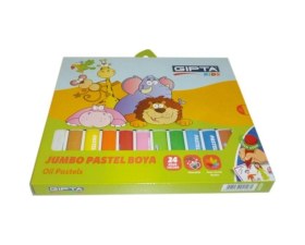 Resim Pastel Boya Jumbo Yıkanabilir 14mm 24 Renk K3720 Karışık 