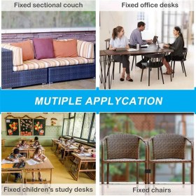 Resim Seeppitous 8pcs Bahçe Mobilya Klipsleri Dış Kanepe Plastik Kelepçeler Hasır Sandalye Için Anti-Yürürümlü Rattan Mobilya Konektörleri (Yurt Dışından) 