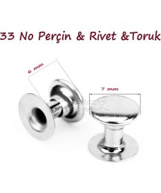 Resim SRTfootcare Perçin Rivet 33 No 2000 Adet (Leathercraft, Deri Hobi) Altın 
