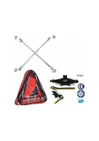 Resim Trafik Seti + Bijon Anahtarı + Kriko 3'Lü Araba Seti 