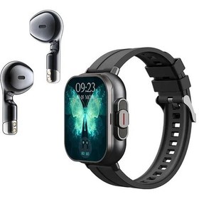 Resim Siyah Silcon Oppo Find X8 Pro X7 Ultra Reno112 Akıllı Saat Tws 2'si 1 Arada Kablosuz Bluetooth Gürültü Önleyici Kulaklık İzle Nabız Nfc 