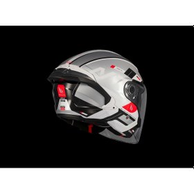 Resim MT Helmets KASK MT COSMO SV Silence A2 Gloss GÜMÜŞ GÖZLÜKLÜ 