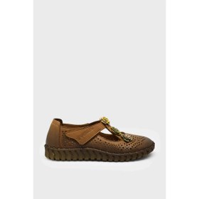Resim Venüs VNS2010718Y Taba / Yeşil Kadın Çiçek Motifli Comfort Ayakkabı 