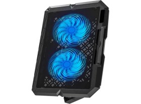 Resim TechnoStation 2 Gözlü Büyük Fanlı Laptop Soğutucu Stand Yükseklik Ayarlı Geniş Laptop Fanı 
