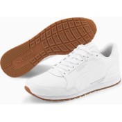 Resim Puma St Runner V3 L - Erkek Deri Beyaz Spor Ayakkabı - 384855 05 | Orijinal 