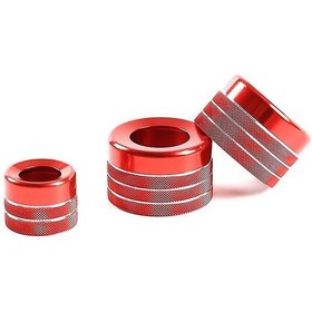 Resim X5 X6 E70 E71 F15 F16 2014-20 Huiliang İçin Kırmızı Klima Düğmesi Ses Seviyesi Ayarlama Düğmesi Trim Kapak Halkası 