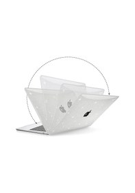 Resim Macbook Neo 13 İnç A3404 İle Uyumlu Parlak Simli Şeffaf Kılıf Kapak Koruma Diğer 
