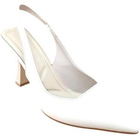 Resim Şiko 809 Kadın Kadeh Ökçe Arka Açık Stiletto Ayakkabı Bej Siyah 