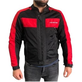 Resim Venom Urban Yazlık Fileli Motosiklet Montu (Kırmızı) 