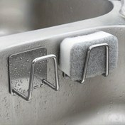 Resim 2/4 adet Mutfak Paslanmaz Çelik Lavabo süngerlik, Delme Gerektirmeyen Yapışmaz Bez, Sünger Süzgeç Rafı, Lavabo Çay Kutusu süngerlik, Ev Mutfak Aksesuarları 