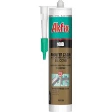 Resim Akfix Duşakabin Silikonu 310 Ml Şeffaf,Küf Önleyici,Suya Dayanıklı,%100 Silikon 