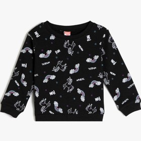 Resim Kız Bebek Baskılı Sweatshirt 