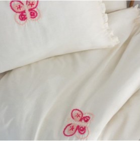 Resim Prime Sleeks %100 Pamuk Nakışlı Bebek Nevresim Takımı, Boyasız Kumaş Nevresim 