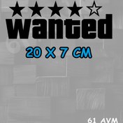 Resim 61 AVM Wanted - Sticker Folyo Kesim | Siyah | 20 x 7 cm 