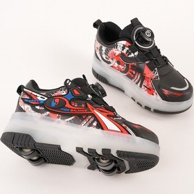 Resim Muggo Pato Çocuk Işıklı Patenli Tekerlekli Sneaker Spor Ayakkabı Siyah 