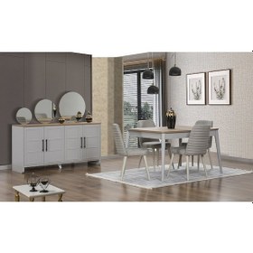 Resim Dardason Duru Yemek Odası Takımı Sis Gri 