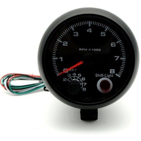 Resim Gajeena 3.75" Otomobil Devir Göstergesi, Siyah Mavi Arka Işık, 0-8000 Rpm, Benzinli Araçlar İçin 