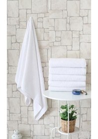 Resim Nevresim Dünyası Otel Tipi 70x140 Banyo Havlusu Beyaz Çok Renkli 