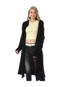 Resim Cipo & Baxx WP244 Peluş Uzun Hırka Siyah 