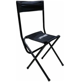 Resim Solano Katlanır Yaslanmalı Kamp Taburesi Dayanıklı Balıkçı Taburesi 120 Kg Taşıma Kapasiteli Tabure Siyah 