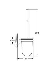 Resim Grohe Essentials Tuvalet Fırçalığı Mat Siyah - 1024682430 Siyah 