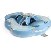 Resim Mambobaby Yüzme Simidi - Blue Butterfly Dreams, Emniyetli, Gölgelikli ve Ayak Destekli 