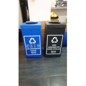 Resim Çok Renkli 70 Litre Sıfır Atık Kolisi 2'li Set, Çevre Dostu ve Fonksiyonel Tasarım 