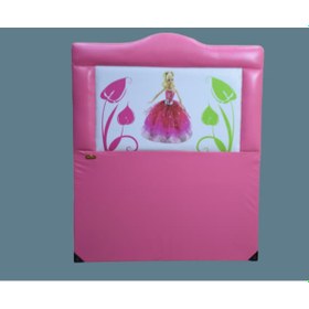 Resim Başlık Lüx 90 cm SUNİ DERİ Baskı Barby PEMBE Renk Kapitone Düz Kumaş El yapım 